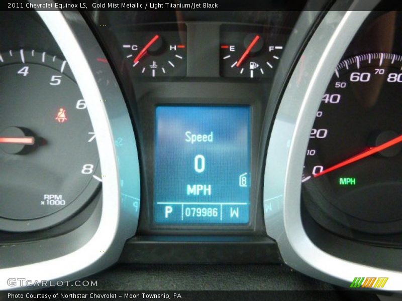 Gold Mist Metallic / Light Titanium/Jet Black 2011 Chevrolet Equinox LS
