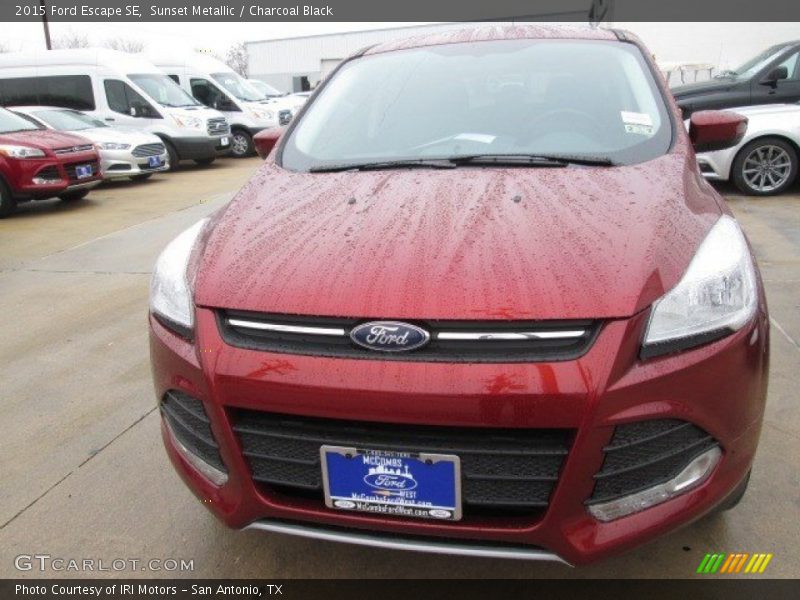 Sunset Metallic / Charcoal Black 2015 Ford Escape SE