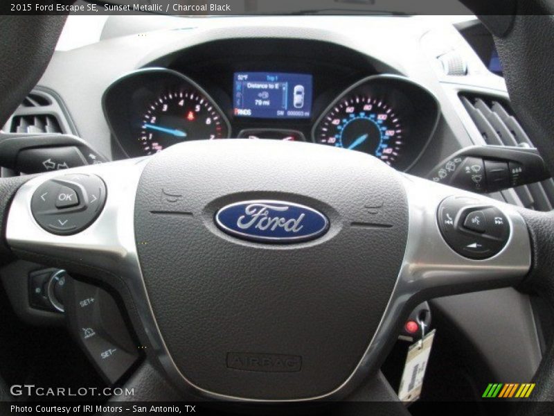 Sunset Metallic / Charcoal Black 2015 Ford Escape SE