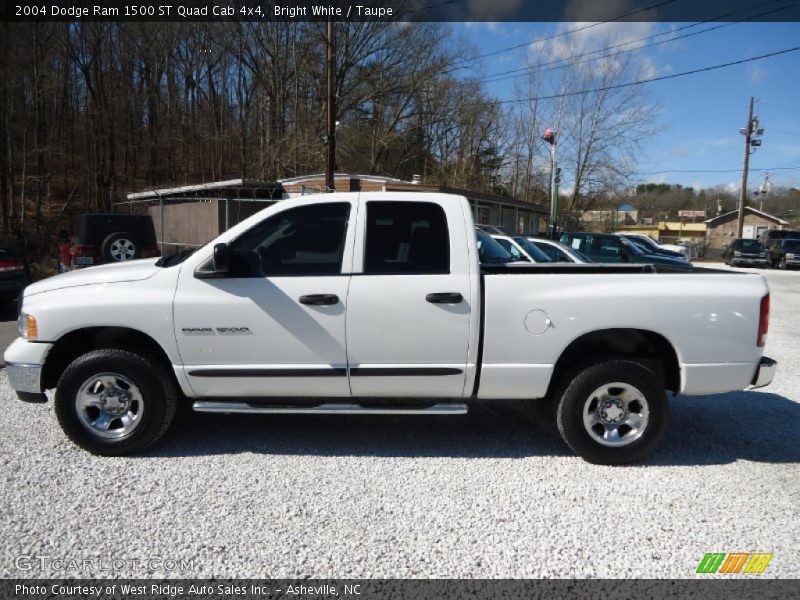 Bright White / Taupe 2004 Dodge Ram 1500 ST Quad Cab 4x4