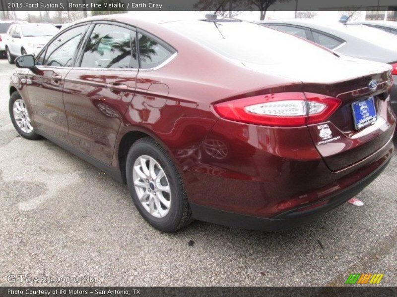 Bronze Fire Metallic / Earth Gray 2015 Ford Fusion S