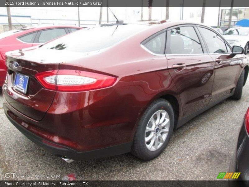 Bronze Fire Metallic / Earth Gray 2015 Ford Fusion S