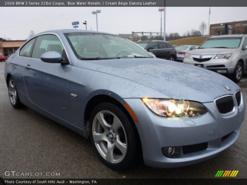 Blue Water Metallic / Cream Beige Dakota Leather 2009 BMW 3 Series 328xi Coupe