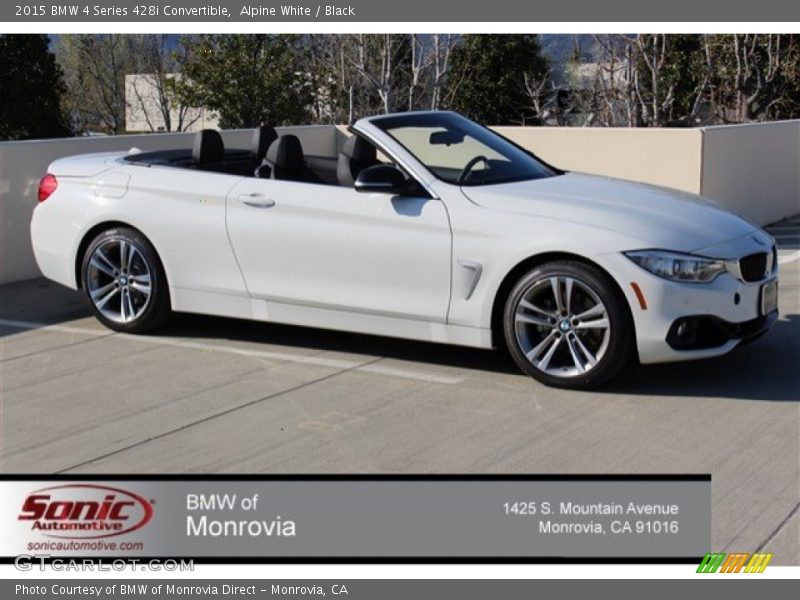 Alpine White / Black 2015 BMW 4 Series 428i Convertible