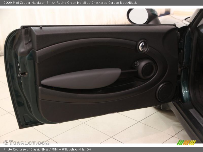 British Racing Green Metallic / Checkered Carbon Black/Black 2009 Mini Cooper Hardtop
