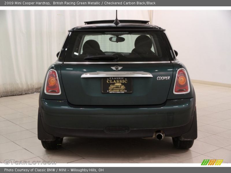 British Racing Green Metallic / Checkered Carbon Black/Black 2009 Mini Cooper Hardtop
