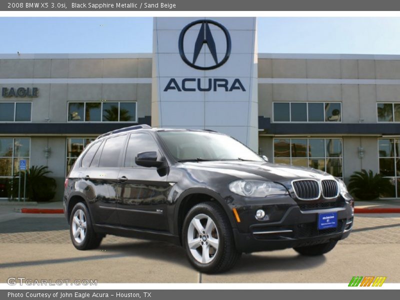 Black Sapphire Metallic / Sand Beige 2008 BMW X5 3.0si