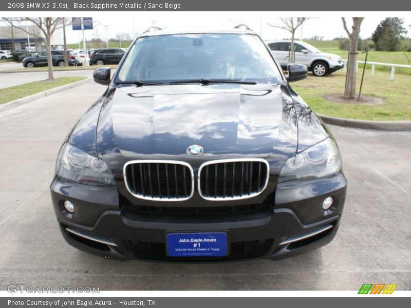 Black Sapphire Metallic / Sand Beige 2008 BMW X5 3.0si