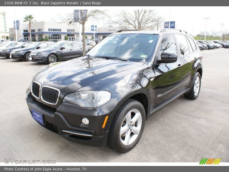 Black Sapphire Metallic / Sand Beige 2008 BMW X5 3.0si