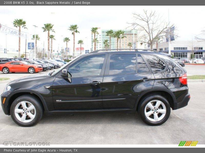 Black Sapphire Metallic / Sand Beige 2008 BMW X5 3.0si