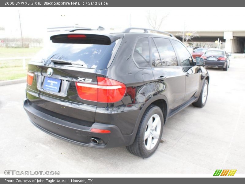 Black Sapphire Metallic / Sand Beige 2008 BMW X5 3.0si