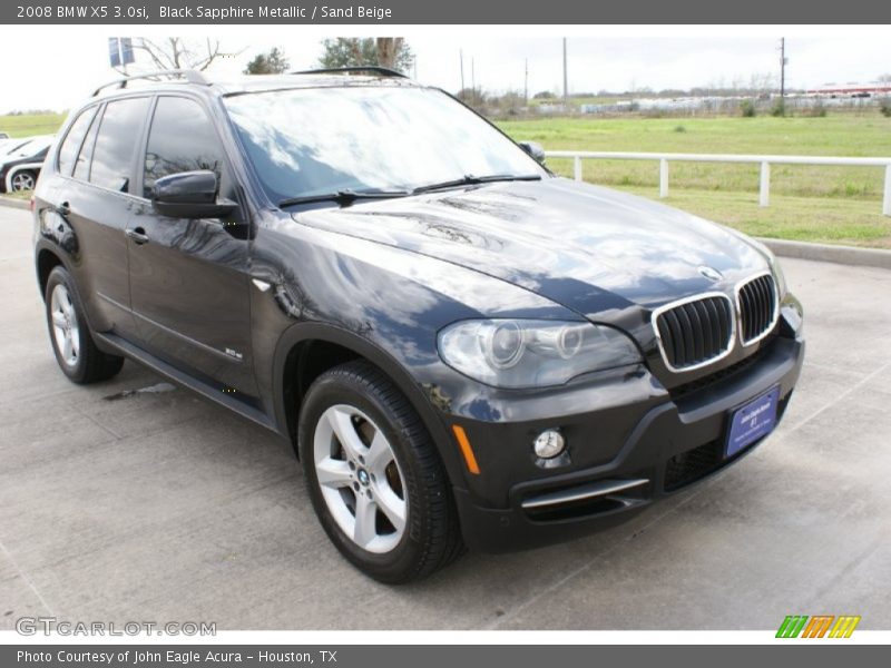 Black Sapphire Metallic / Sand Beige 2008 BMW X5 3.0si