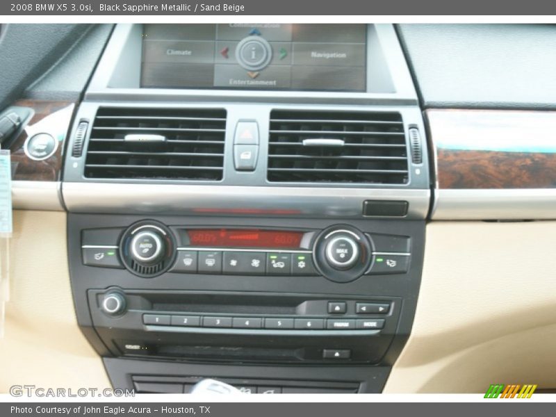 Black Sapphire Metallic / Sand Beige 2008 BMW X5 3.0si