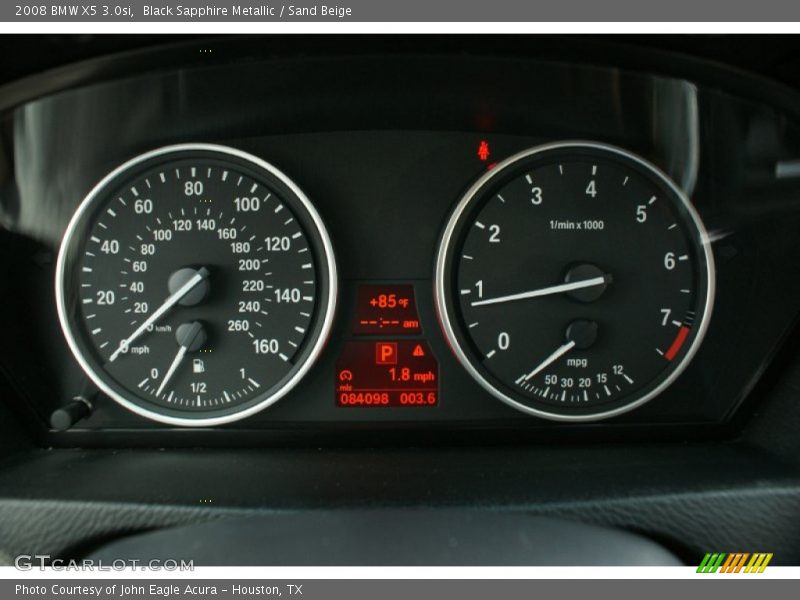 Black Sapphire Metallic / Sand Beige 2008 BMW X5 3.0si