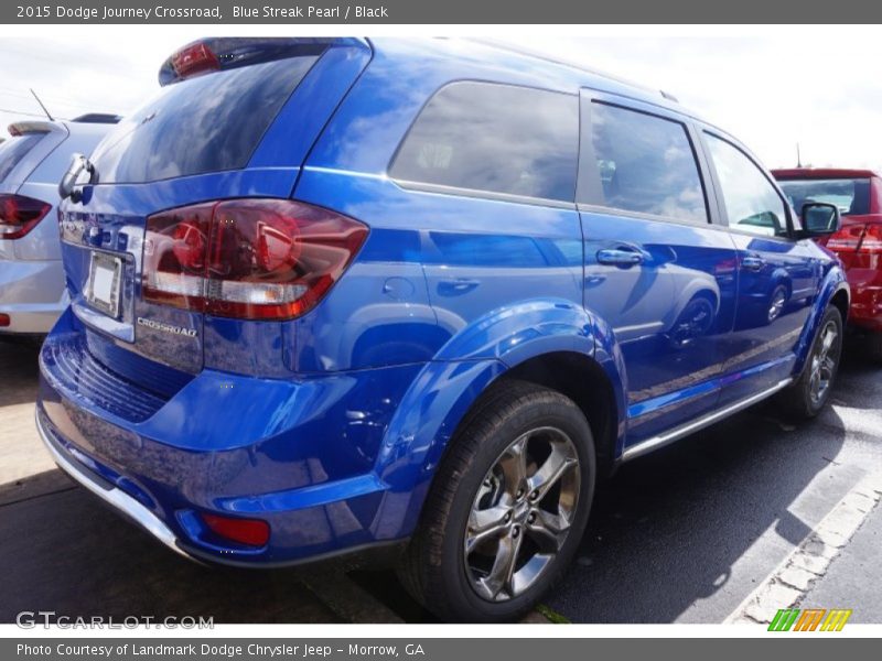 Blue Streak Pearl / Black 2015 Dodge Journey Crossroad