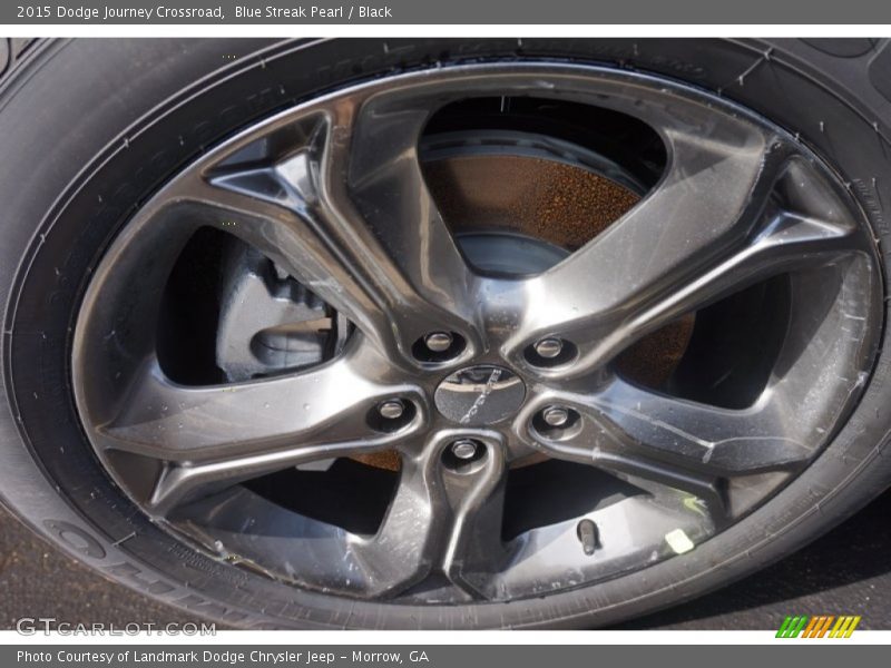Blue Streak Pearl / Black 2015 Dodge Journey Crossroad