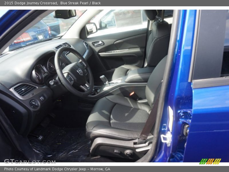 Blue Streak Pearl / Black 2015 Dodge Journey Crossroad