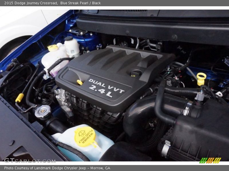 Blue Streak Pearl / Black 2015 Dodge Journey Crossroad