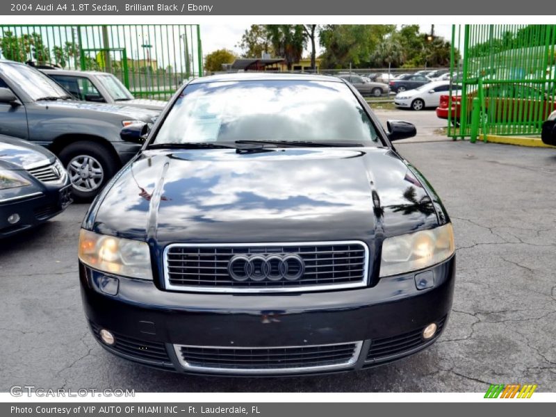 Brilliant Black / Ebony 2004 Audi A4 1.8T Sedan