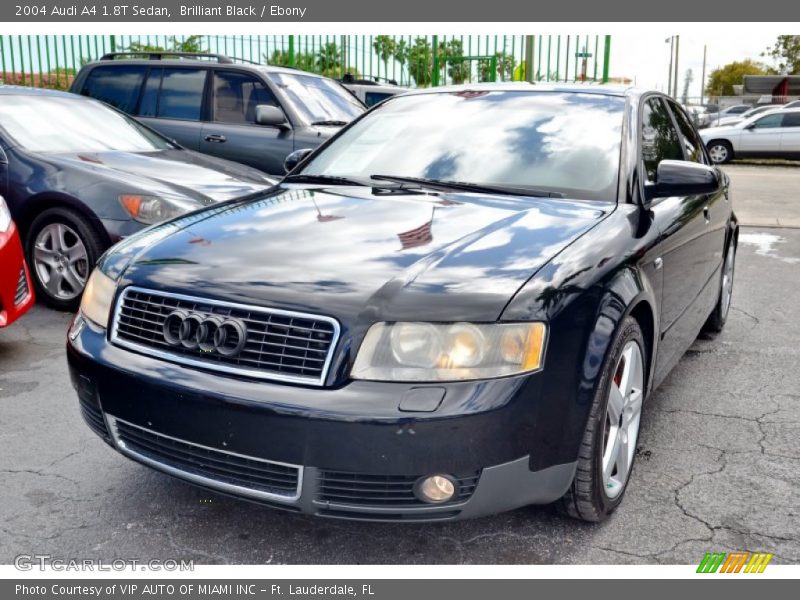 Brilliant Black / Ebony 2004 Audi A4 1.8T Sedan