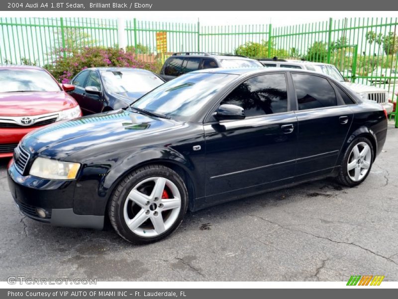 Brilliant Black / Ebony 2004 Audi A4 1.8T Sedan