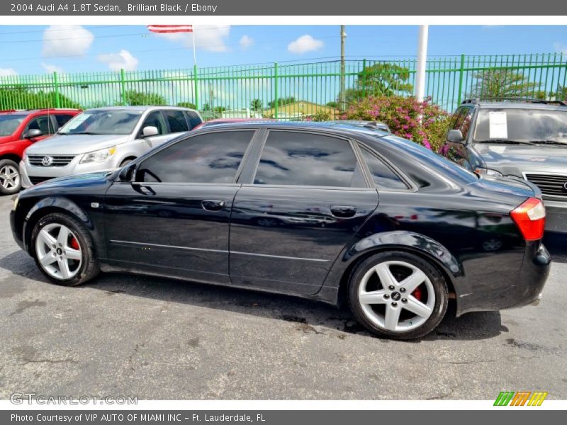 Brilliant Black / Ebony 2004 Audi A4 1.8T Sedan
