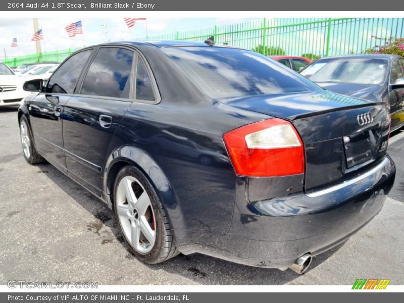 Brilliant Black / Ebony 2004 Audi A4 1.8T Sedan