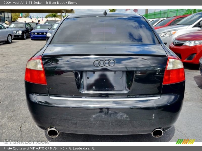 Brilliant Black / Ebony 2004 Audi A4 1.8T Sedan