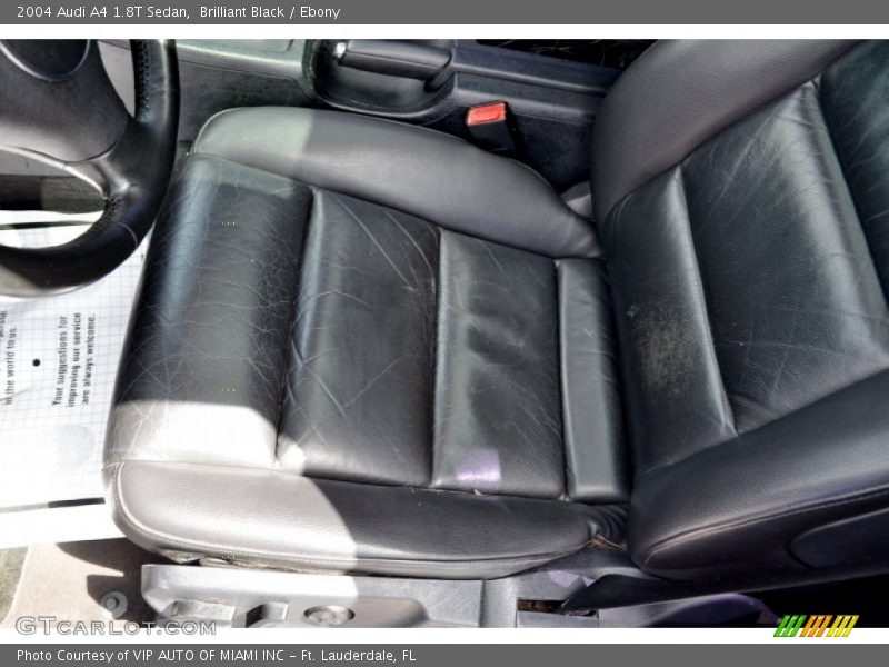 Brilliant Black / Ebony 2004 Audi A4 1.8T Sedan