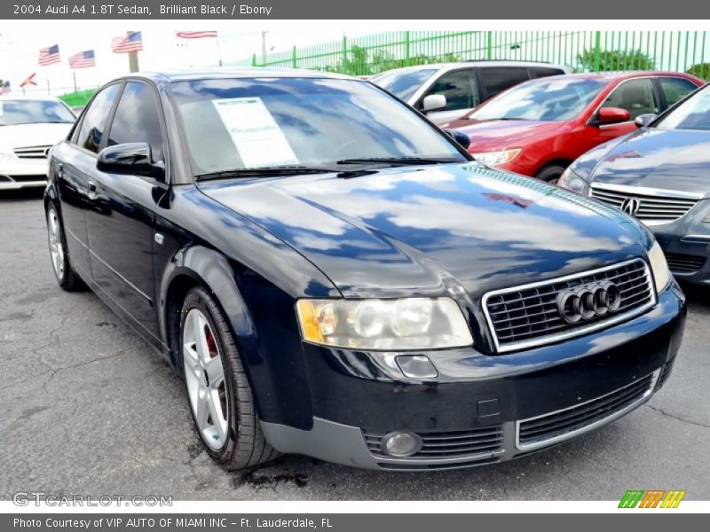 Brilliant Black / Ebony 2004 Audi A4 1.8T Sedan