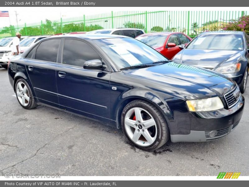 Brilliant Black / Ebony 2004 Audi A4 1.8T Sedan