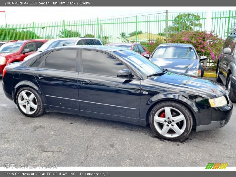 Brilliant Black / Ebony 2004 Audi A4 1.8T Sedan