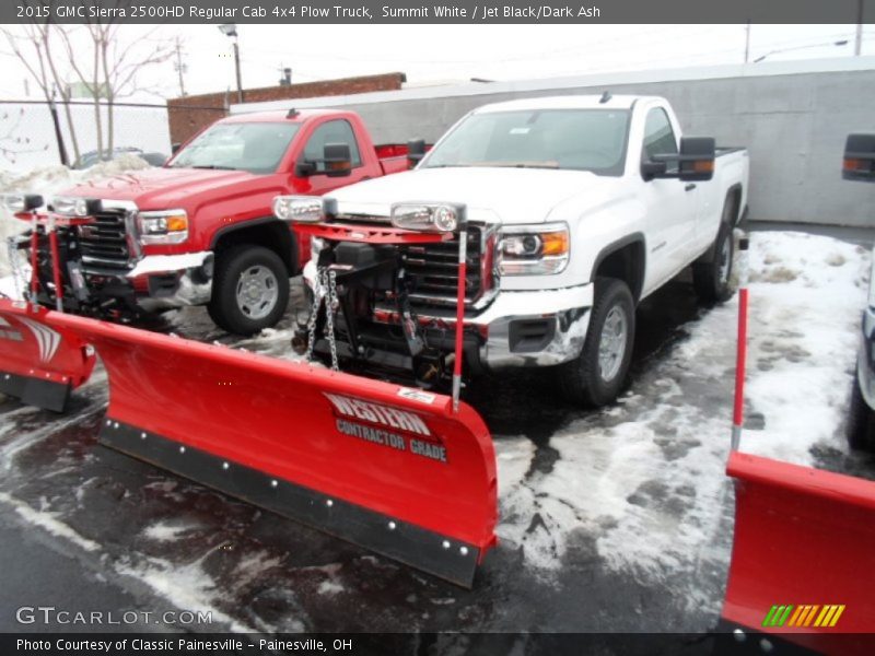 Summit White / Jet Black/Dark Ash 2015 GMC Sierra 2500HD Regular Cab 4x4 Plow Truck