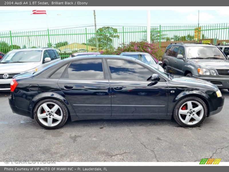 Brilliant Black / Ebony 2004 Audi A4 1.8T Sedan