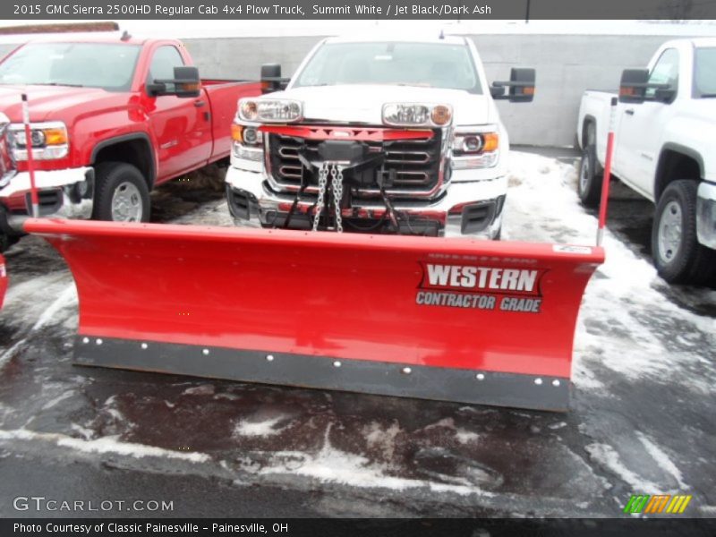 Summit White / Jet Black/Dark Ash 2015 GMC Sierra 2500HD Regular Cab 4x4 Plow Truck