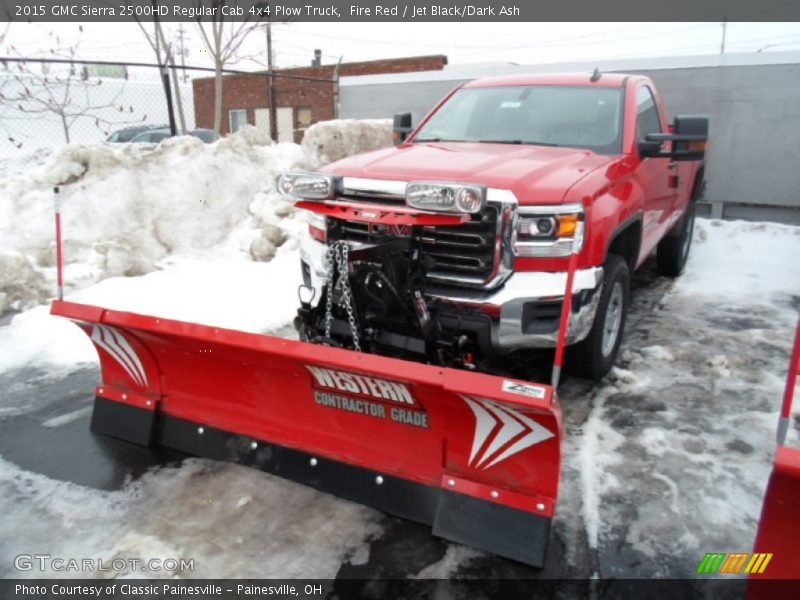 Fire Red / Jet Black/Dark Ash 2015 GMC Sierra 2500HD Regular Cab 4x4 Plow Truck
