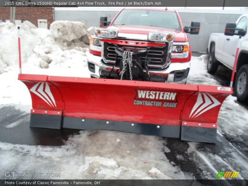 Fire Red / Jet Black/Dark Ash 2015 GMC Sierra 2500HD Regular Cab 4x4 Plow Truck
