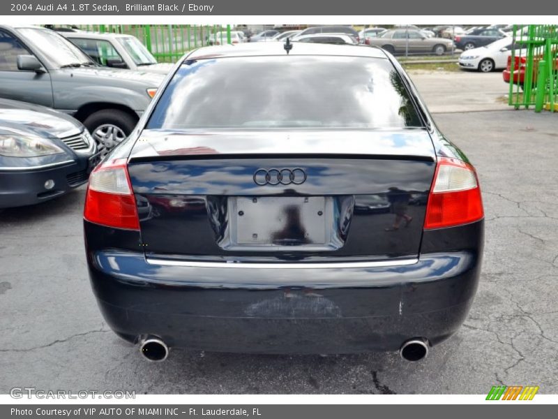 Brilliant Black / Ebony 2004 Audi A4 1.8T Sedan