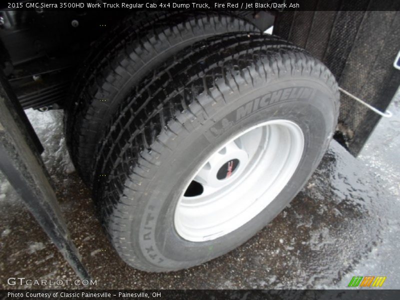 Fire Red / Jet Black/Dark Ash 2015 GMC Sierra 3500HD Work Truck Regular Cab 4x4 Dump Truck