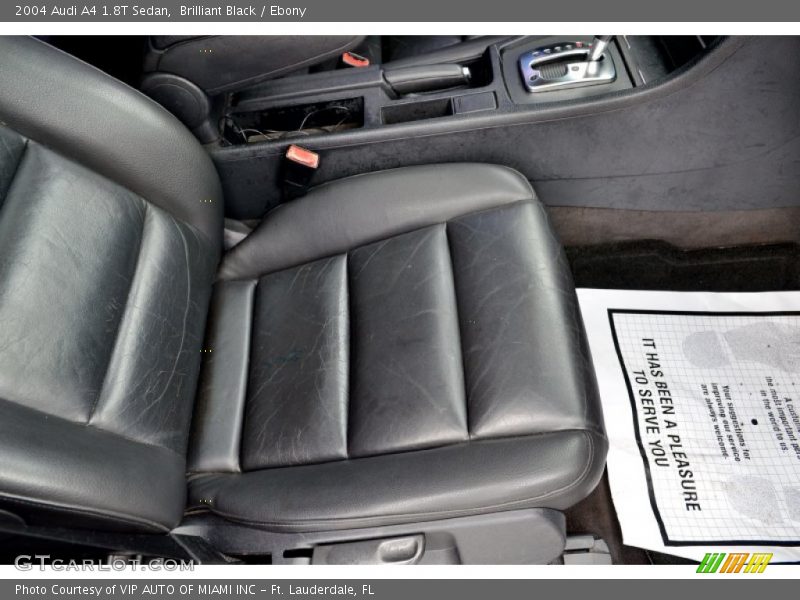 Brilliant Black / Ebony 2004 Audi A4 1.8T Sedan