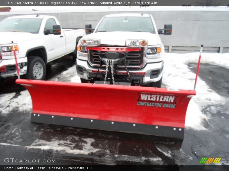 Summit White / Jet Black/Dark Ash 2015 GMC Sierra 2500HD Regular Cab 4x4 Plow Truck