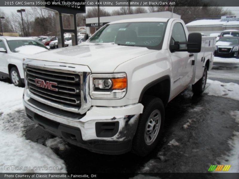 Summit White / Jet Black/Dark Ash 2015 GMC Sierra 3500HD Work Truck Regular Cab 4x4 Utility