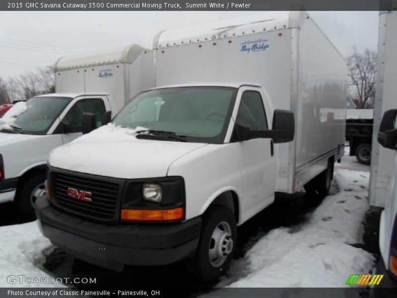 Summit White / Pewter 2015 GMC Savana Cutaway 3500 Commercial Moving Truck