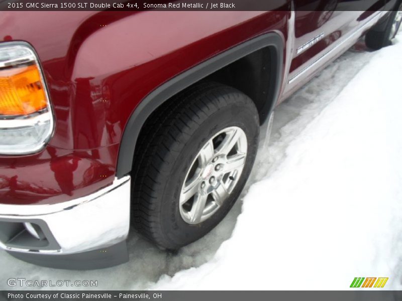 Sonoma Red Metallic / Jet Black 2015 GMC Sierra 1500 SLT Double Cab 4x4