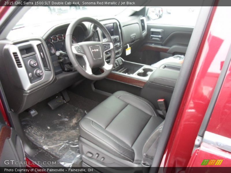 Sonoma Red Metallic / Jet Black 2015 GMC Sierra 1500 SLT Double Cab 4x4