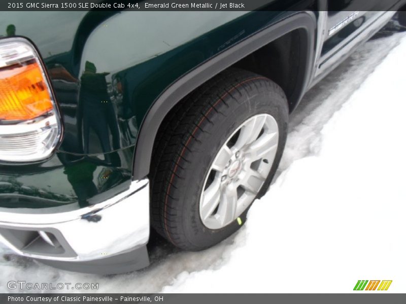 Emerald Green Metallic / Jet Black 2015 GMC Sierra 1500 SLE Double Cab 4x4