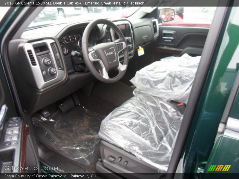 Emerald Green Metallic / Jet Black 2015 GMC Sierra 1500 SLE Double Cab 4x4