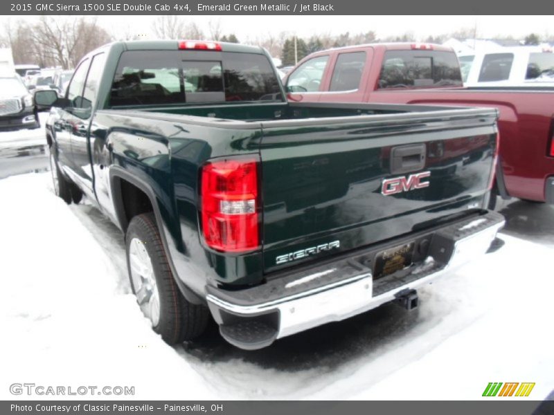 Emerald Green Metallic / Jet Black 2015 GMC Sierra 1500 SLE Double Cab 4x4
