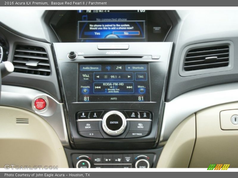 Controls of 2016 ILX Premium