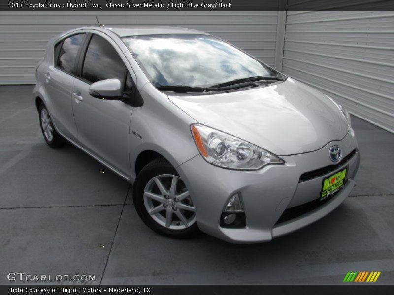 Classic Silver Metallic / Light Blue Gray/Black 2013 Toyota Prius c Hybrid Two